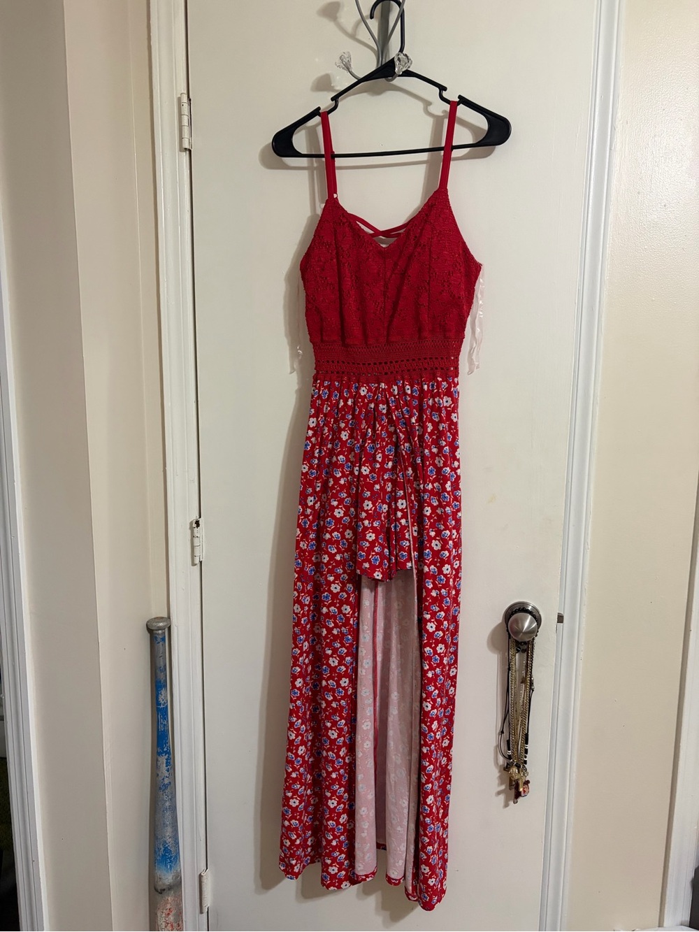No Boundaries floral high-low romper